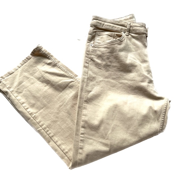 PART TWO Jeans Light Tan Ankle Pants High Waist Straight Leg Size 35"  New NWT - Picture 3 of 10